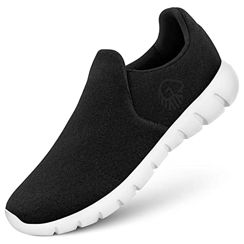 GIESSWEIN Merino Slip-On Men - Atmungsaktive Sneaker aus Merinowolle, Leichte Herren Freizeit Schuhe mit Wechsel-Fußbett, Slip On Halbschuhe von GIESSWEIN