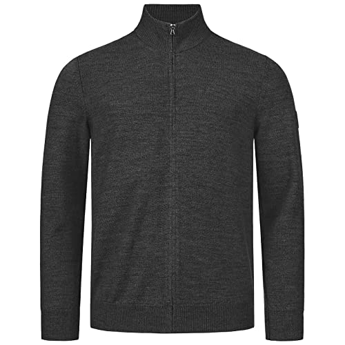 GIESSWEIN Merino Strickjacke Herren - Männer Jacke aus natürlicher Wolle, Merinowolle Cardigan gestrickt, Weste mit Stehkragen von GIESSWEIN