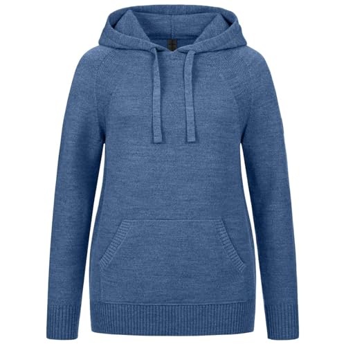 GIESSWEIN Merino Strickpullover Damen - Langarm Hoodie aus Merinowolle, Kapuzen Sweatshirt für Sport & Freizeit, Frauen Kapuzenpullover von GIESSWEIN