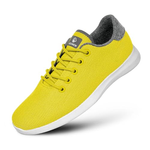 GIESSWEIN Merino Wool Knit Men - Atmungsaktive Herren Sneakers aus Merino Wool 3D Stretch, Sportliche Freizeitschuh, Barfuß- Schuhe von GIESSWEIN