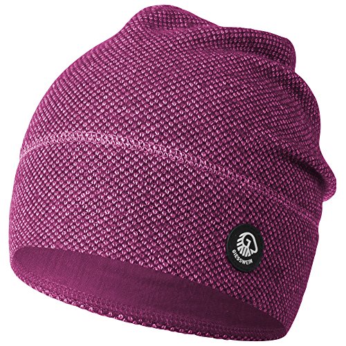 GIESSWEIN Mütze Hohes EIS - Merino Beanie mit Jersey Fütterung, Atmungsaktive Damen & Herren Strickmütze, Gefütterte Longbeanie aus Merinowolle, Warm & bequem, Unisex Sport Mütze von GIESSWEIN