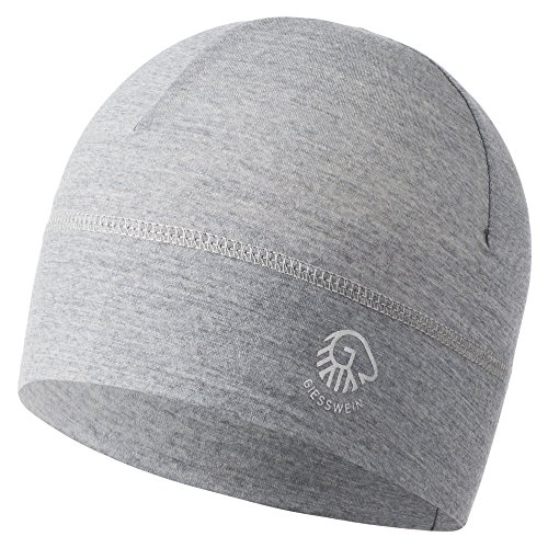 GIESSWEIN Mütze Gamsstein - Sportmütze aus 100% Merino Wolle, Damen & Herren Bike Cap, Sports skull merino beanie, Leicht, dünn, bequem & helmkompatibel, Helm Unterziehmütze von GIESSWEIN