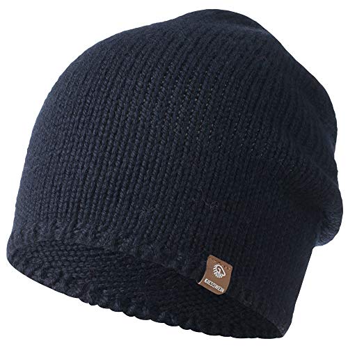 GIESSWEIN Mütze Hohloh - Leichte Strickmütze für Damen & Herren, Long Slouch Beanie aus Merinowolle, Unisex Merino Wollmütze, One Size von GIESSWEIN