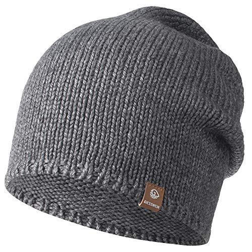 GIESSWEIN Mütze Hohloh - Leichte Strickmütze für Damen & Herren, Long Slouch Beanie aus Merinowolle, Unisex Merino Wollmütze, One Size von GIESSWEIN