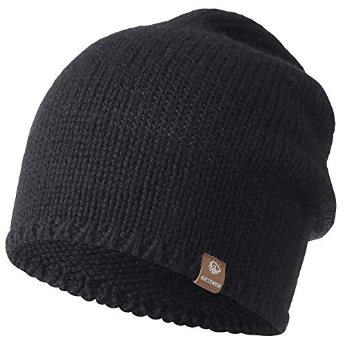 GIESSWEIN Mütze Hohloh - Leichte Strickmütze für Damen & Herren, Long Slouch Beanie aus Merinowolle, Unisex Merino Wollmütze, One Size von GIESSWEIN