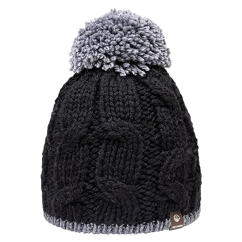 GIESSWEIN Mütze Regenstein - Merino Beanie Damen & Herren mit Fleece, Wintermütze mit Bommel, Strick Mützen für Frauen Winter, Strickmützen & Wollmütze von GIESSWEIN