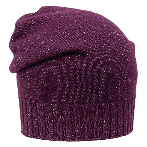 GIESSWEIN Mütze Schönberg - Leichte Damen Kaschmir Mütze, Feinstrick Haube mit Glitzer Garn, Strickmütze, Women Cashmere Beanie von GIESSWEIN