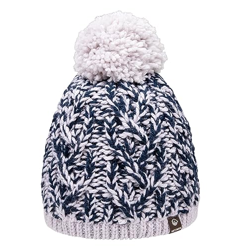 GIESSWEIN Mütze Seeköpfle - Merino Beanie Damen & Herren mit Fleece, Wintermütze mit Bommel, Strick Mützen für Frauen Winter, Strickmützen & Wollmütze von GIESSWEIN