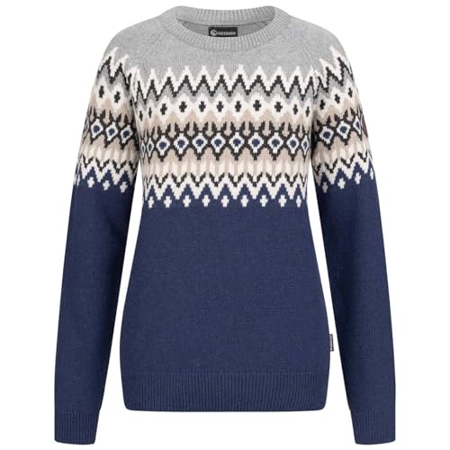 GIESSWEIN Norweger Pullover Damen - feinste Merino Lammwolle, Wollpullover für Damen mit Jacquard Strick, extra warm im Winter von GIESSWEIN