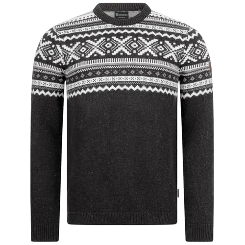 GIESSWEIN Norweger Pullover Herren - feinste Merino Lammwolle, Wollpullover für Herren mit Jacquard Strick, extra warm im Winter von GIESSWEIN