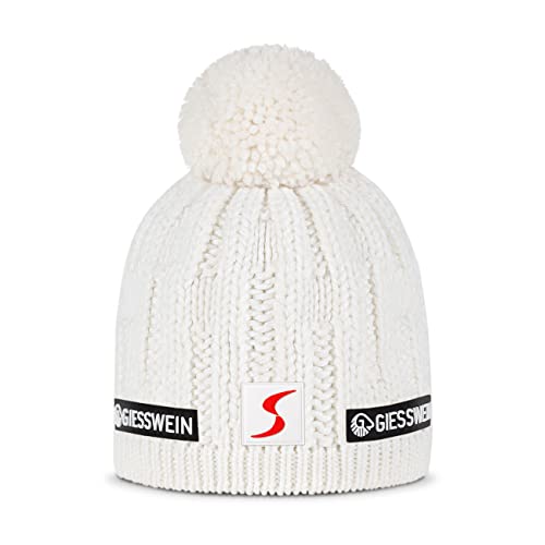 GIESSWEIN ÖSV Beanie Lenzerhorn - Merino Mütze mit Bommel, Ski Austria Beanie, Damen & Herren Strickmütze aus Merinowolle, Warm gefütterte Skimütze, Unisex Wintermütze von GIESSWEIN