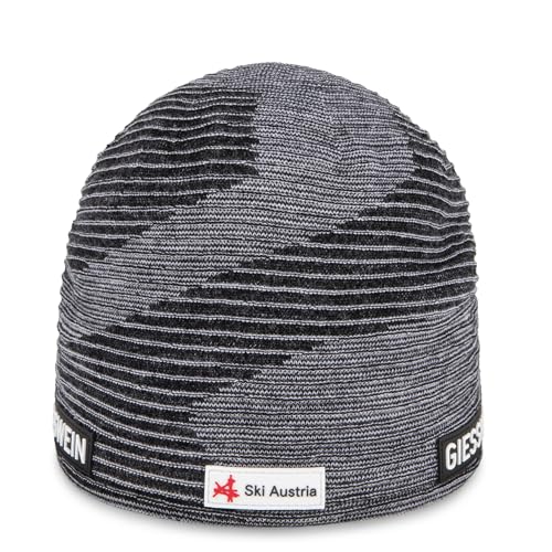 GIESSWEIN Ski Austria Cap Zwölferkogel - Merino Mütze Herren & Damen, Fleece gefütterte Wintermütze Damen, ÖSV Haube Herren, Mütze Damen mit Umschlag, warme Strickmütze gefüttert, Beanie Merinowolle von GIESSWEIN