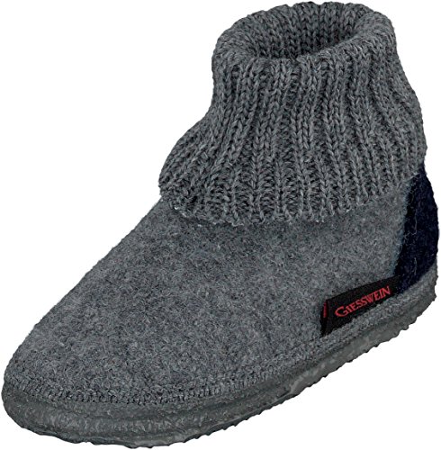 GIESSWEIN Kramsach Kids, Hüttenschuhe Unisex Kinder, Schiefer 016, 24 EU von GIESSWEIN