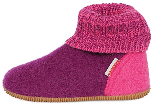 GIESSWEIN Wildpoldsried Kids, Hüttenschuhe Unisex-Kinder, Veilchen 392, 23 EU von GIESSWEIN