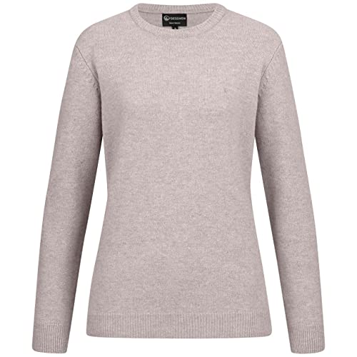 GIESSWEIN Wollpullover Rundhals Damen - Klassischer Pullover aus 100% Lammwolle, Langarm Strickpullover, Feinstrick Frauen Sweater von GIESSWEIN