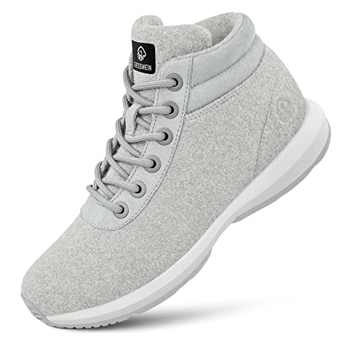 GIESSWEIN Wool Sneaker High Top Men - Merino Winterschuhe für Herren, warm gefütterte Schneestiefel, Winter Outdoor Boots aus Merinowolle von GIESSWEIN