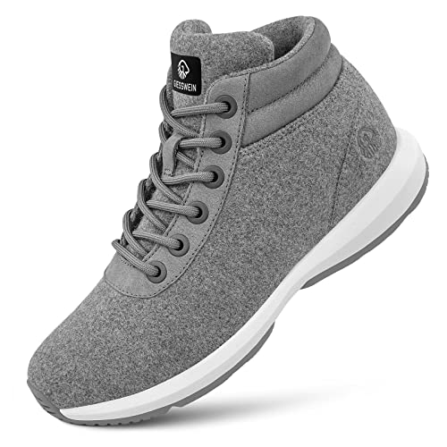 GIESSWEIN Wool Sneaker High Top Men - Merino Winterschuhe für Herren, warm gefütterte Schneestiefel, Winter Outdoor Boots aus Merinowolle von GIESSWEIN