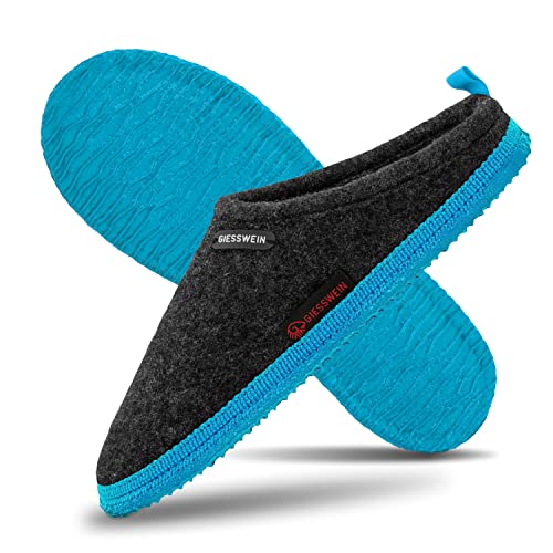 GIESSWEIN Woolpops - Hausschuhe für Damen & Herren [EU 36-46] - Filzpantoffeln Gästehausschuhe - Pantoffeln Herren & Damen - Warme Hausschuhe für Gäste - Flauschige Slippers Gästepantoffeln von GIESSWEIN