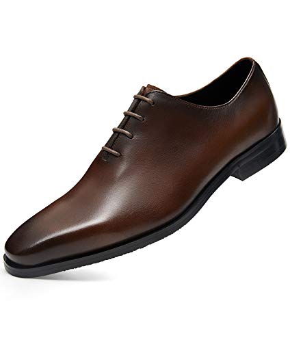 Herren Kleid Schuhe Oxford Formale Leder Schuhe für Männer, (dunkelbraun), 41 EU von GIFENNSE