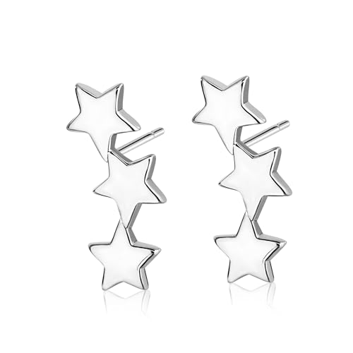 GIFT4U Ohrringe Silber 925 - Ohrringe Mädchen Damen Sterne Ohrhänger Set Ohrstecker Silber 925 für Mädchen Kinder Damen Kommt in Schmuck Geschenk Box von GIFT4U