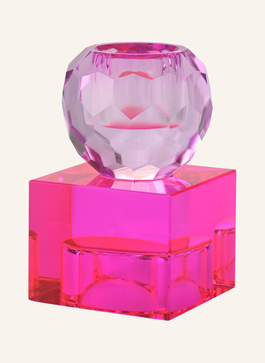 Giftcompany Kerzenhalter Sari Kugel Cube lila von GIFTCOMPANY