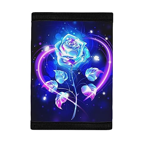 GIFTPUZZ Kinder Trifold Wallets für Jungen Mädchen, Jugend Geldbörsen mit Münzfach und Kartenhaltern, Geburtstagsgeschenke, Magic Rose, Einheitsgröße, Modern von GIFTPUZZ