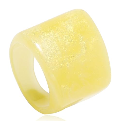 GIGB PBDK Mehrfarbige Kunstharz-Ringe, übertriebene Fingerknöchelringe, transparenter Acryl-Ring, Charm, geometrischer Schmuck, Geschenke für Frauen, Acryl, Acryl von GIGB PBDK