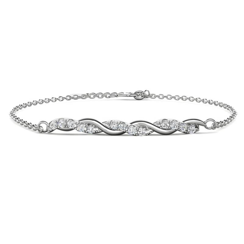 925 Sterling Silber Armband Moissanit Diamant 1.5mm 0.02 Karat Gra - Zertifikat Damen Schmuckstück von GIIOAS