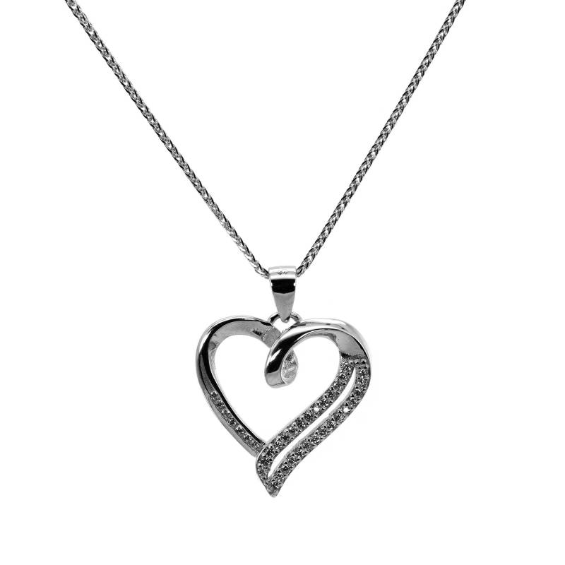 Chopin Chain 1, 2mm Halskette 925 Sterling Silber Anhänger Herz Zirkon Damen Chopin Chain 1, 2mm Halskette 925 Sterling Silber Anhänger Herz Zirkon Damen von GIIOAS