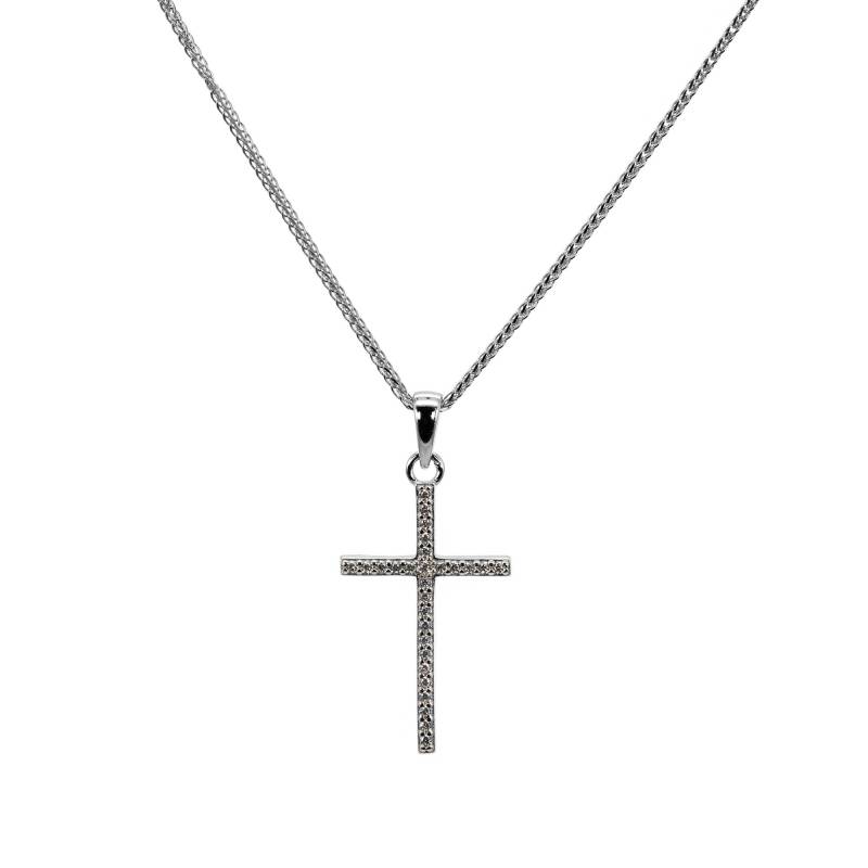 Chopin Chain 1, 2mm Halskette 925 Sterling Silber Anhänger Kreuz Zirkon Damen Herren Chopin Chain 1, 2mm Halskette 925 Sterling Silber Anhänger Kreuz Zirkon Damen Herren von GIIOAS