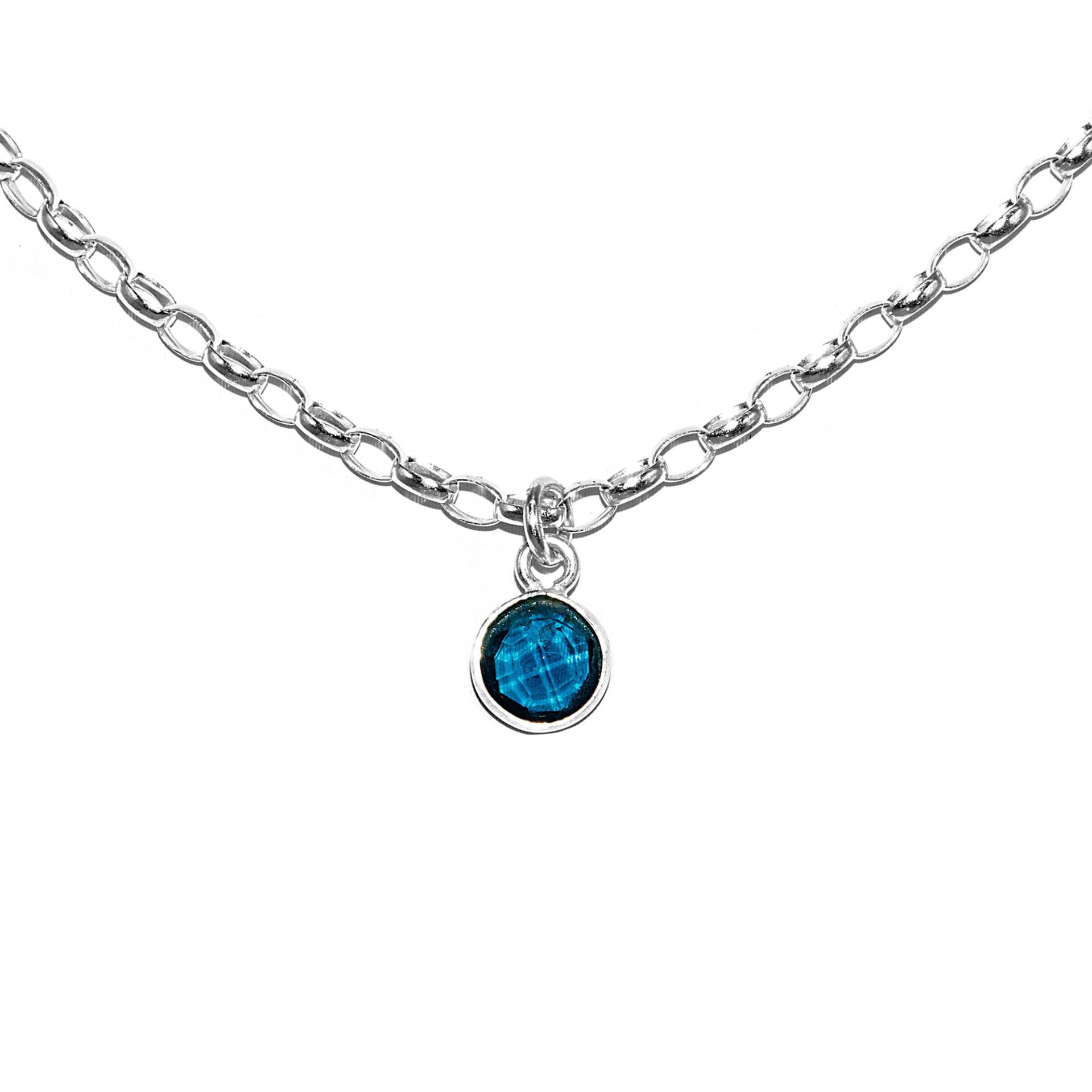 Rolo Kette Halskette 2, 4 Mm Mit Anhänger Spinell 925 Sterling Silber Damen Rolo Kette Halskette 2, 4 Mm Mit Anhänger Spinell 925 Sterling Silber Damen von GIIOAS
