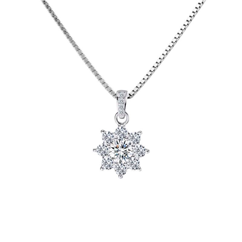 Venezianer Kette Halskette Anhänger Stern Zirkon 925 Sterling Silber Damen von GIIOAS