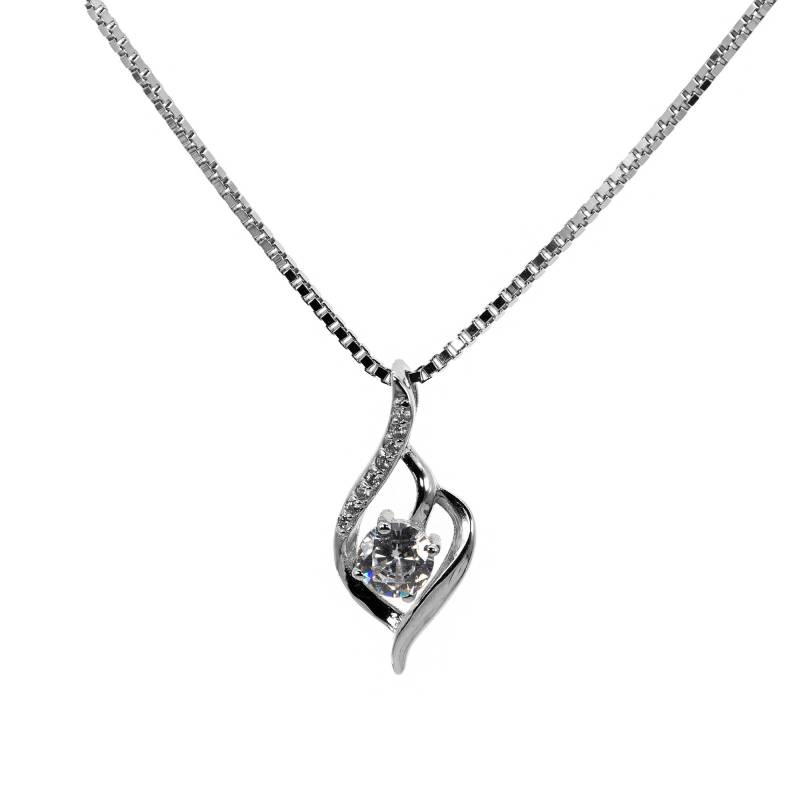 Venezianer Kette Halskette Anhänger Water Drop Zirkon 925 Sterling Silber Damen von GIIOAS