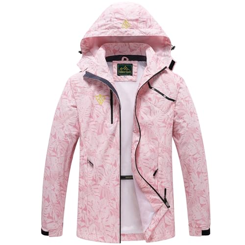 GIISAM Wasserdichte Regenjacke für Damen, leicht, winddicht, durchgehender Reißverschluss, verstaubarer Herbst-Regenmantel, Windbreaker mit Kapuze, Mp-rosa, X-Large GIISAM Wasserdichte Regenjacke für Damen, leicht, winddicht, durchgehender Reißverschluss, verstaubarer Herbst-Regenmantel, Windbreaker mit Kapuze, Mp-rosa, X-Large von GIISAM