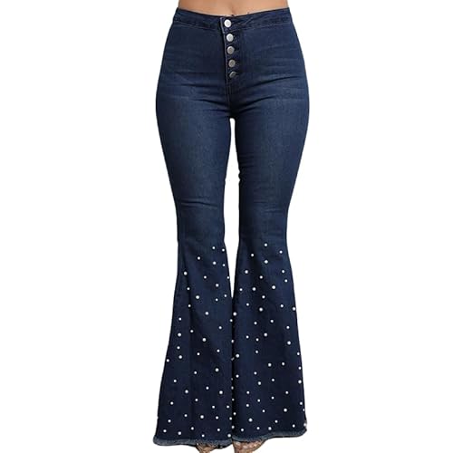 GIIWAKI Hose Damen High Waist Schlaghose Damen Bottoms 2024 Hose Schwarz Damen Schlaghose Damen Jeans Damen Jeans Bootcut High Waist Jeans Damen Stretch Jeans Damen Baggy Pants Damen Jeans Stretch von GIIWAKI