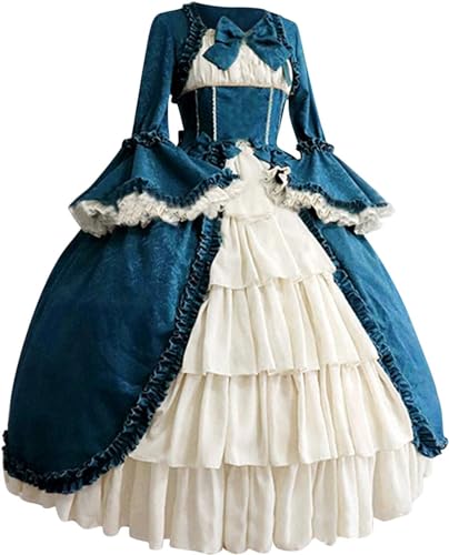 GIIWAKI Nonnen Kostüm Damen Halloween Cape Dracula Piratin Hexen Vampire Costume Korsett Vampir Kleid Haloween Faschingskostüme von GIIWAKI