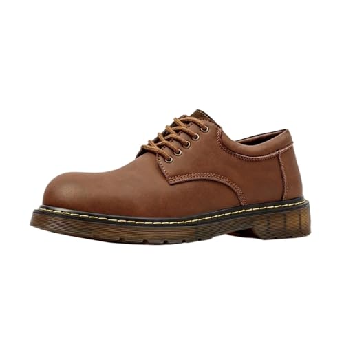 Business Schuhe Herren Men's British Genuine Shoes Spring Autumn Outdoor Casual Work Ankle Boots Low Top Safety Shoes(38 EUR) von GIJMZY