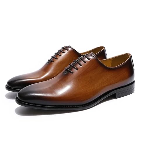 Business Schuhe Herren MensOxford Shoes Black Dress Shoes for Business Office Formal Wear(Brown,39) von GIJMZY
