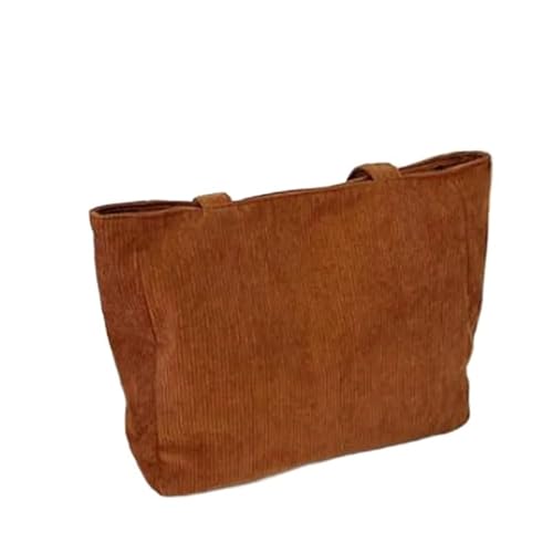 Cord Tasche Damen Damen-Umhängetasche aus Cord, lässige, modische Handtasche mit großem Fassungsvermögen for Ausgehen, Geldbörsen und Handtaschen, Designertasche(Brown) von GIJMZY