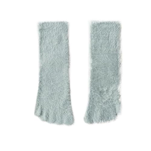 Flauschige Socken 2PC Frauen Mädchen Dicke Korallen Fleece Fünf Finger Socken Winter Warme Flauschige Zehen Socken Weiche Gemütliche Strumpfwaren Weibliche Anti-slip Boden Hausschuhe(3(Light Green)) von GIJMZY