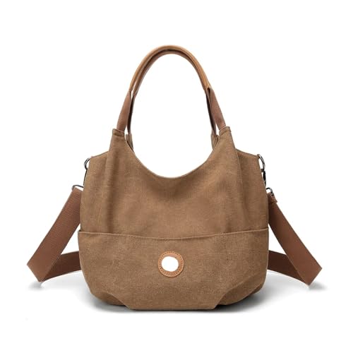 GIJMZY Cord Tasche Damen Mode Leinwand Umhängetasche Ankunft Frauen Messenger Tote Große Kapazität Casual Unterarm(Brown) von GIJMZY