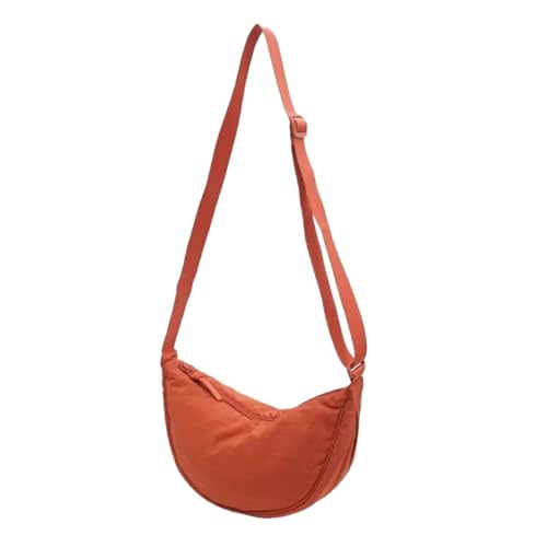 GIJMZY Cord Tasche Damen Schlichtes Design Damen Messenger Bag Mode Nylon Hobos Kleine Umhängetaschen Vintage Mädchen Geldbörse Stoffhandtaschen(Orange) von GIJMZY