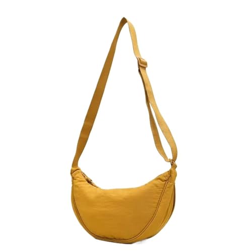 GIJMZY Cord Tasche Damen Schlichtes Design Damen Messenger Bag Mode Nylon Hobos Kleine Umhängetaschen Vintage Mädchen Geldbörse Stoffhandtaschen(Yellow) von GIJMZY