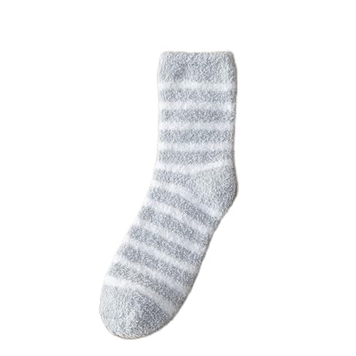 GIJMZY Flauschige Socken 3PC Patchwork Gestreiften Mann Socke Korallen Fleece for Männer Socken Crew Weiß Baumwolle Koreanische Weiche Strumpfwaren Herbst Winter Casual komfort(4) von GIJMZY