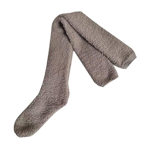 GIJMZY Flauschige Socken Winter Warme Oberschenkel Hohe Strümpfe Frauen Korallen Fleece Weichen, Flauschigen Knie Socken Candy Farbe Weibliche Lange Strümpfe(H) von GIJMZY