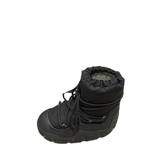 GIJMZY Schneestiefel Damen Damen-Einzelstiefel for den Winter, dicke Sohle, Wildleder, Schnür-Schneestiefel, modischer Komfort, erhöhen Sie warme Baumwollstiefel(Black,38) von GIJMZY