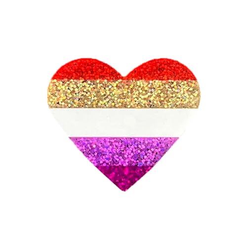 Pride Regenbogen-Brosche LGBTQ Fortschritt Verbündeter herzförmiger Anstecknadel Glitzer Acryl Schwul Lesben Trans Pin, Acryl, Kein Edelstein Pride Regenbogen-Brosche LGBTQ Fortschritt Verbündeter herzförmiger Anstecknadel Glitzer Acryl Schwul Lesben Trans Pin, Acryl, Kein Edelstein von GIKILEE