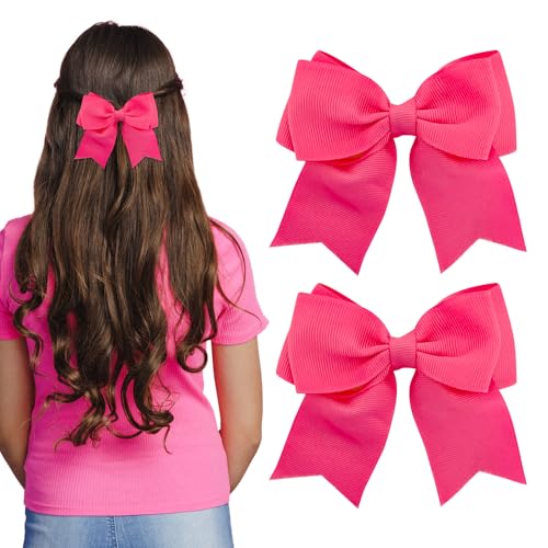 2 Stück Haarspangen mit Schleifen, französische Haarschleifen für Mädchen, große Satin-Haarschleifen-Clips, seidige Haarschleifen für Mädchen, weiche Schleifen, Haarnadel, rosarote Haarschleife 2 Stück Haarspangen mit Schleifen, französische Haarschleifen für Mädchen, große Satin-Haarschleifen-Clips, seidige Haarschleifen für Mädchen, weiche Schleifen, Haarnadel, rosarote Haarschleife von GIKPAX