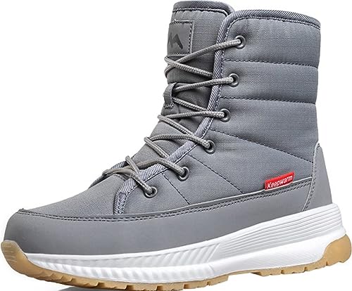 GILKUO Schneeschuhe Damen Schneestiefel Wasserdicht Winterschuhe Winterstiefel Gefüttert Winter Schuhe Stiefel Schneeboots Warm Snow Boots Grün 38 von GILKUO