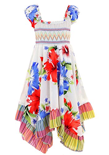 GILLSONZ Neu601vDa Mädchen Kinder Sommer Freizeit Kleid (98/104, Rot(601)) von GILLSONZ